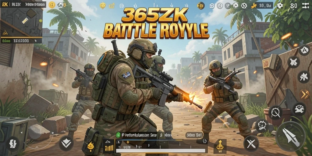 Tampilan gameplay seru di 365ZK dengan aksi Battle Royale.