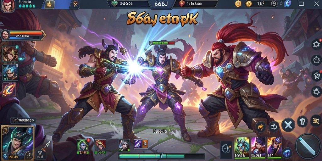 Tampilan gameplay menegangkan di 666J dengan karakter unik dan aksi strategis.