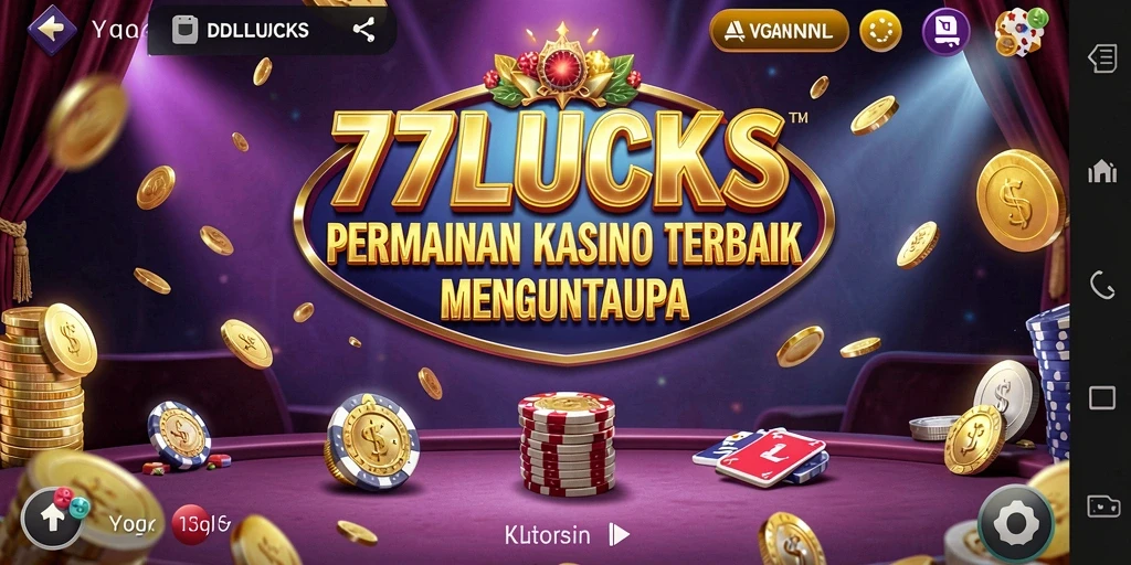 Screenshot gameplay menarik dari 77LUCKS dengan berbagai pilihan permainan kasino.