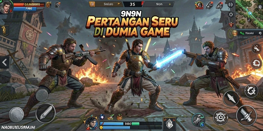 Tangkapan layar menampilkan pertarungan seru di <strong>9N9N</strong> dengan grafik yang mengesankan.