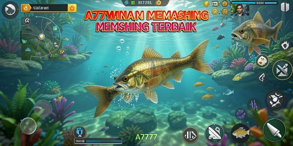 Tampilan gameplay menawan di A7777 memancing ikan dengan suasana yang realistis.
