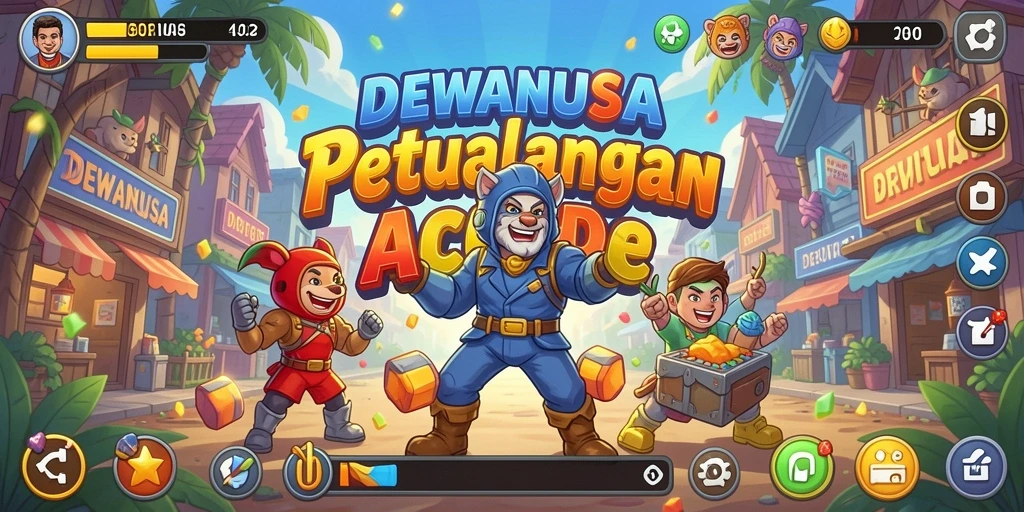 Tampilan gameplay seru DEWANUSA saat pemain melewati tantangan.