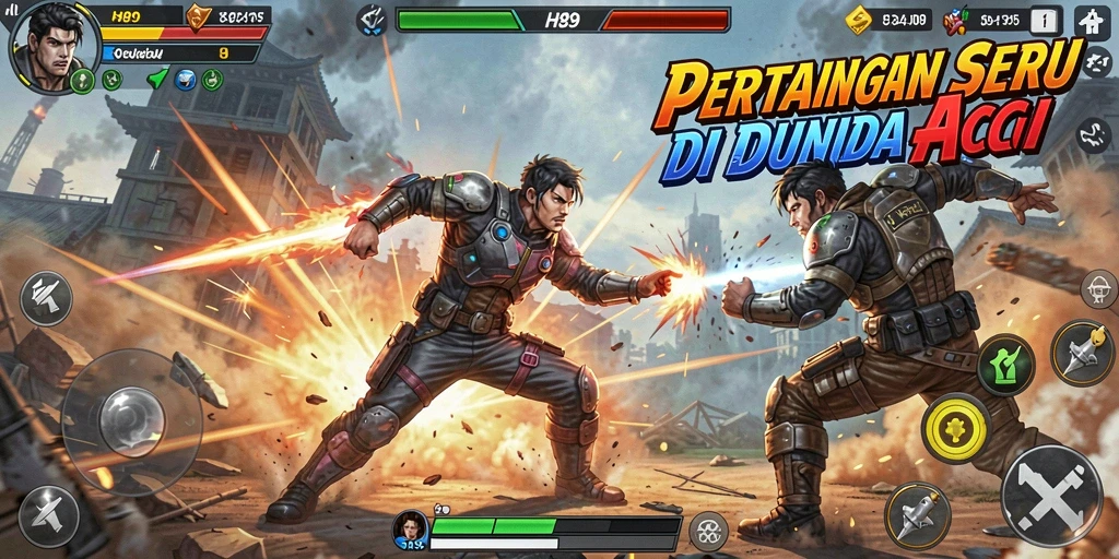 Tampilan gameplay H89 yang dinamis dan seru saat bertarung.
