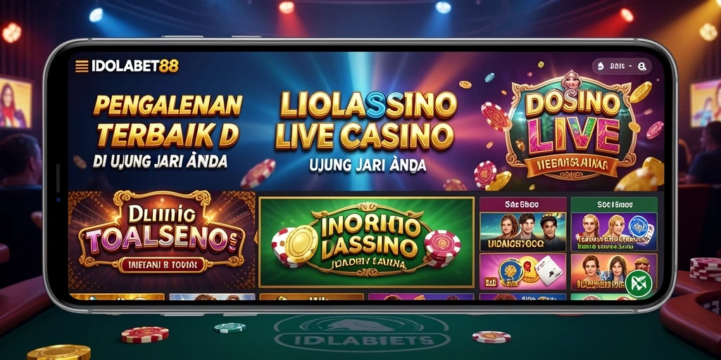 Tampilan menarik dari gameplay Live Casino di IDOLABET88.