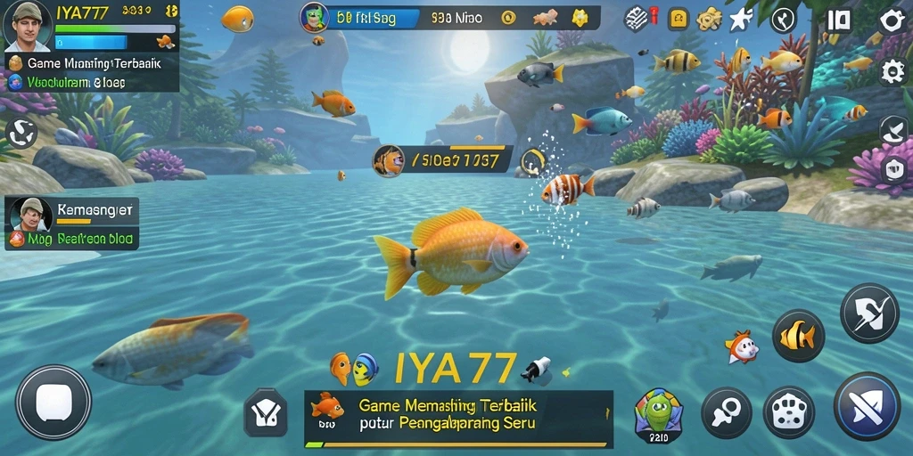 Screenshot utama IYA777 menunjukkan aksi memancing yang menegangkan.