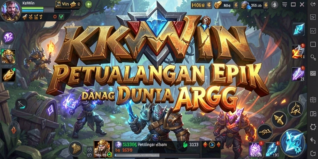 Screenshot KKWIN menampilkan aksi seru dalam pertarungan ARPG yang intens.