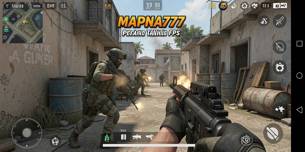 Screenshot gameplay yang menampilkan aksi menarik dalam pertempuran FPS.