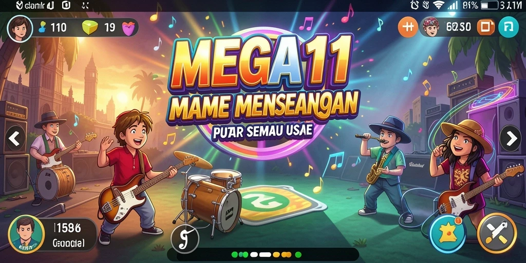 Tampilan antarmuka dan gameplay seru dalam MEGA111