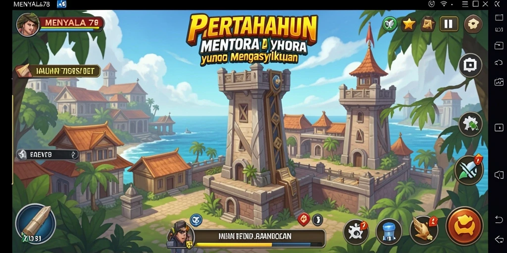 Tampilan menarik dari gameplay <strong>MENYALA78</strong> yang penuh aksi Tower Defense.