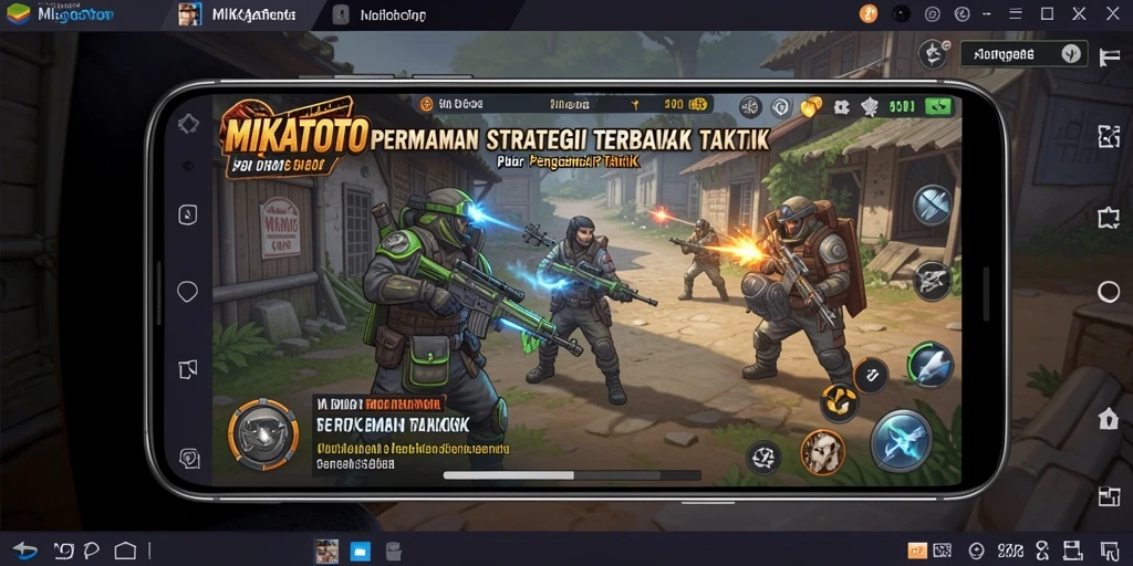 Screenshot gameplay MIKATOTO menunjukkan strategi dan aksi yang mendebarkan.