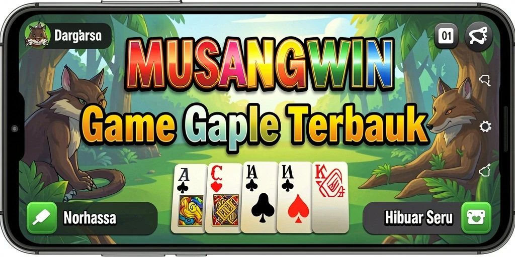 Screenshot gameplay MUSANGWIN menampilkan aksi seru saat bermain Gaple.