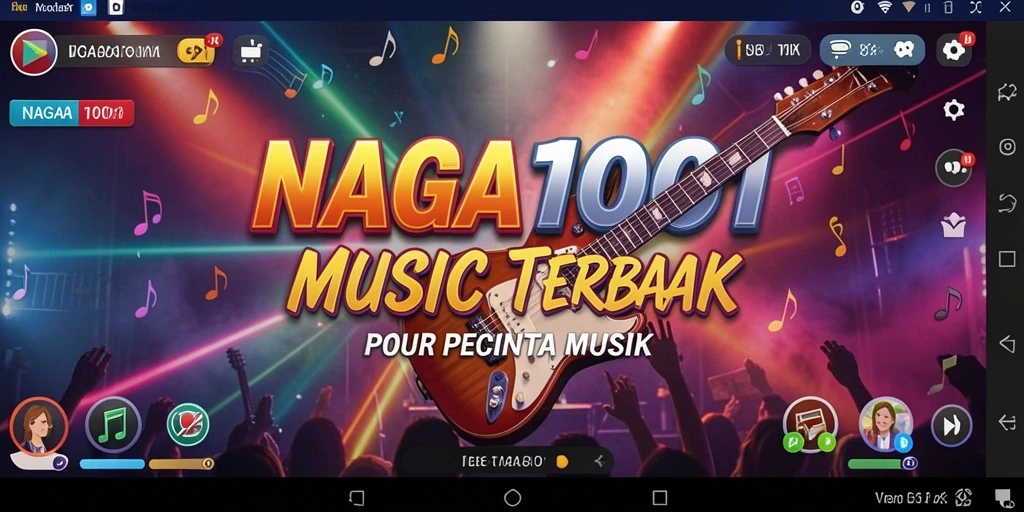 Screenshot gameplay dari NAGA1001 dengan lagu-lagu menarik.