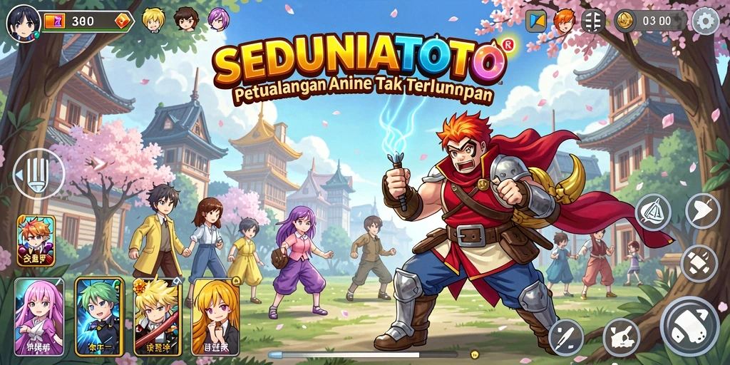 Tampilan gameplay SEDUNIATOTO yang memukau dan penuh warna.